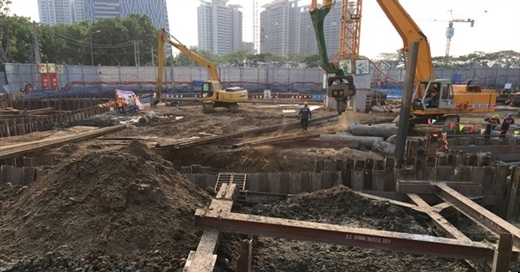 Dự án đang thi công phần móng