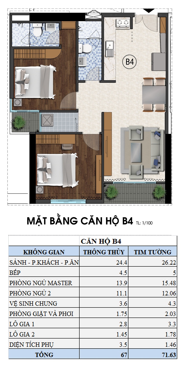 Thiết kế căn hộ B4
