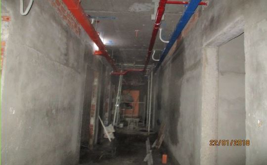 Thi công ống PCCC tầng 14