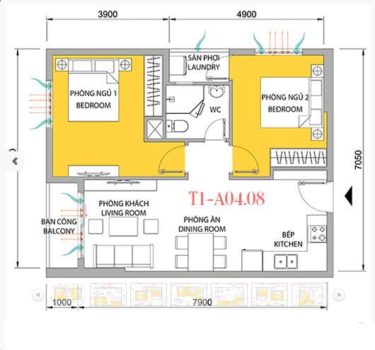 Thiết kế căn hộ 08A
