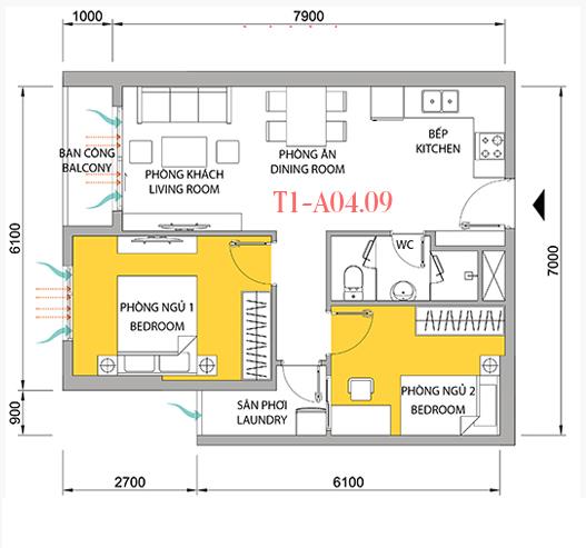 Thiết kế căn hộ 09A