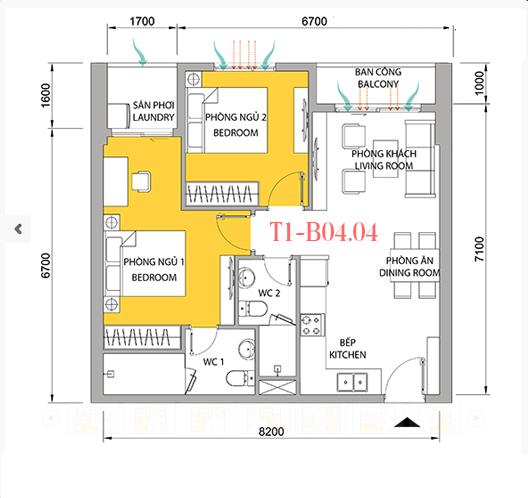 Thiết kế căn hộ 04B