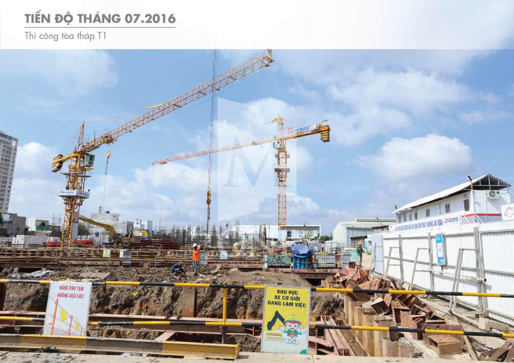 Thi công tòa tháp T1