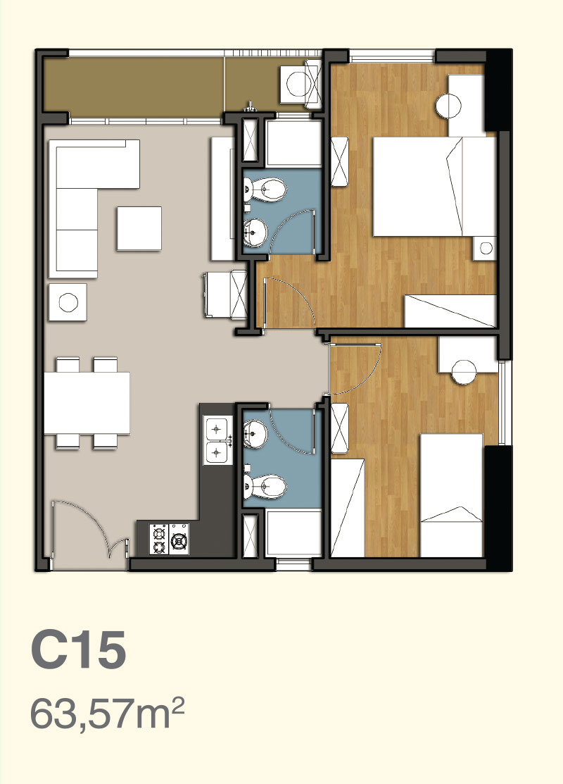 Thiết kế căn hộ C15