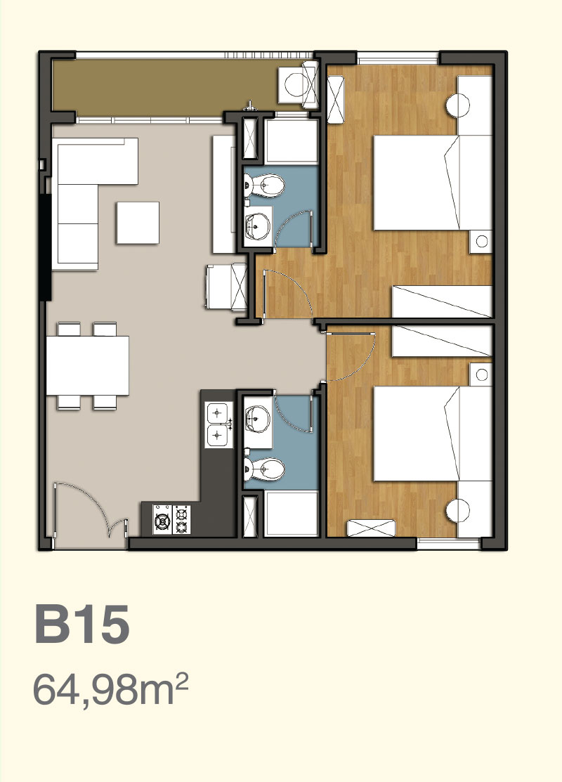 Thiết kế căn hộ B15