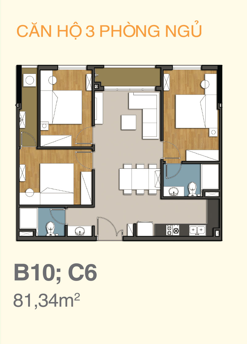 Thiết kế căn hộ B10, C6