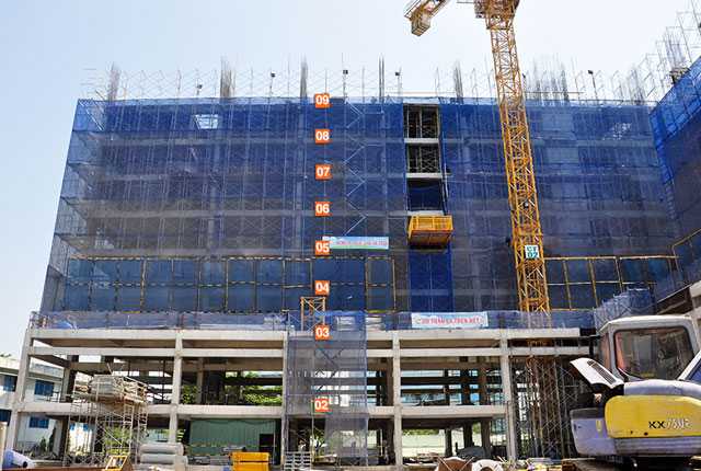 Thi công cốt thép sàn tầng 9 - Block C