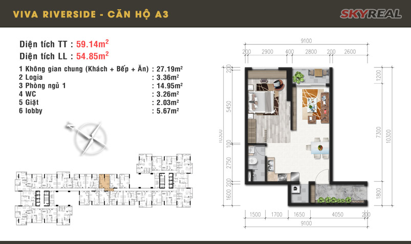 Thiết kế căn hộ A3