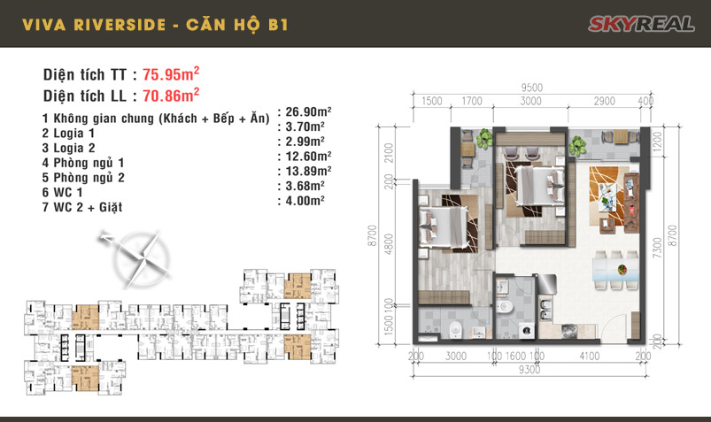 Thiết kế căn hộ B1