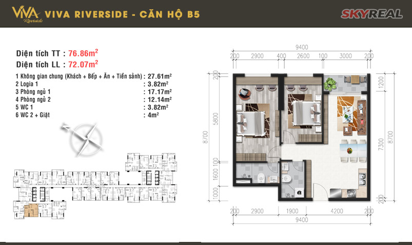 Thiết kế căn hộ B5