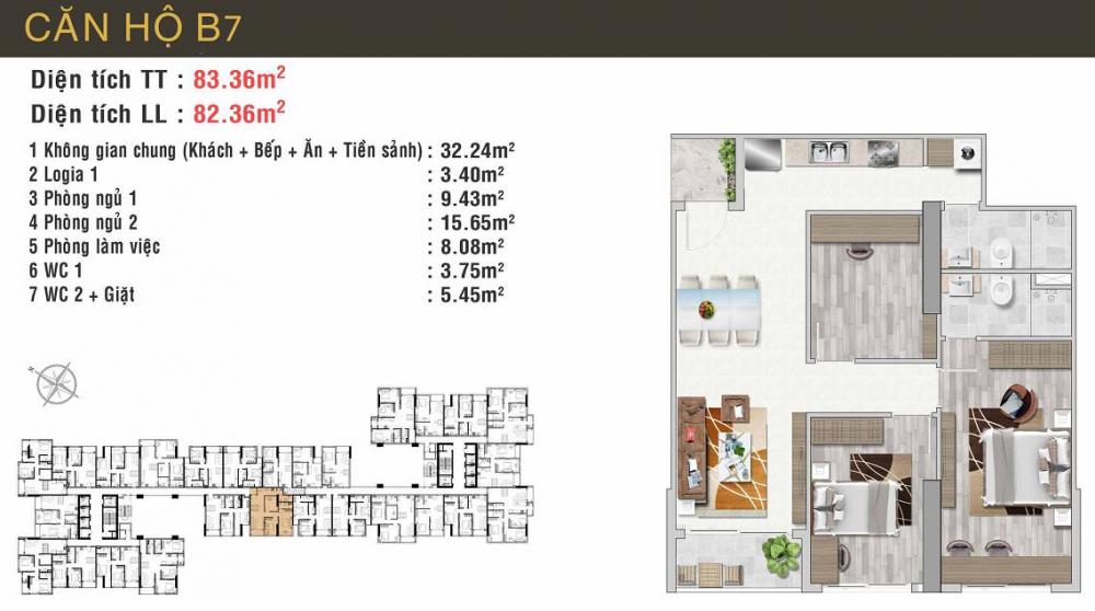 Thiết kế căn hộ B7