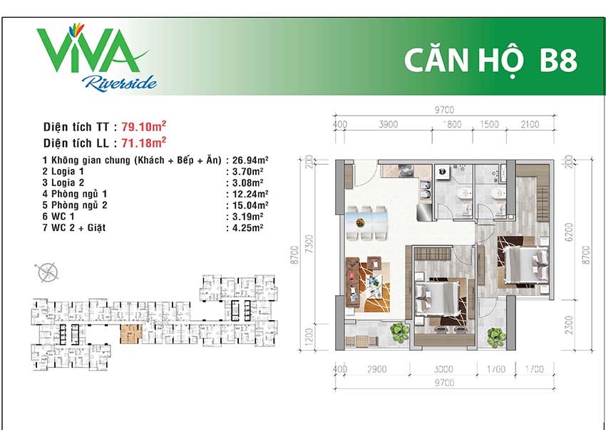 Thiết kế căn hộ B8