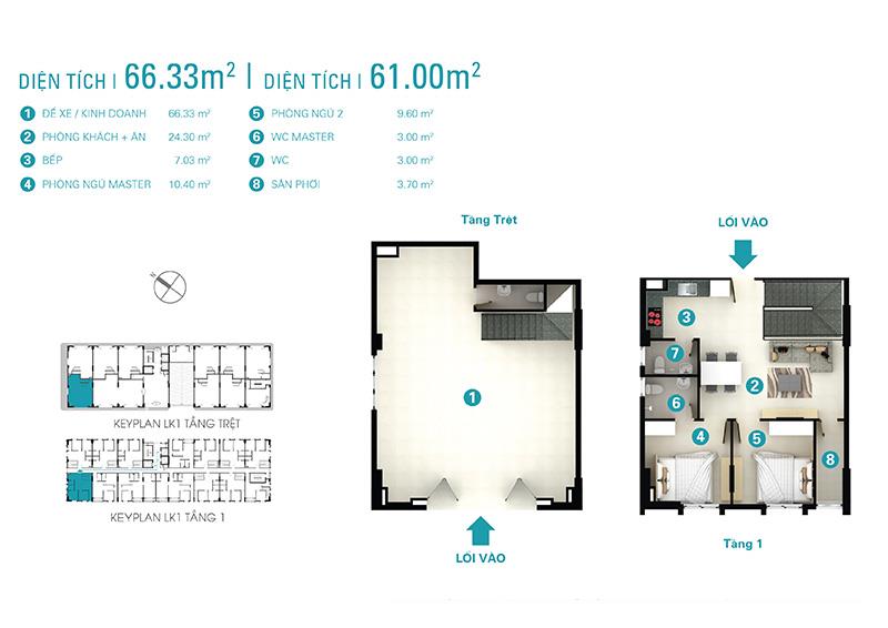 Thiết kế căn hộ LK1