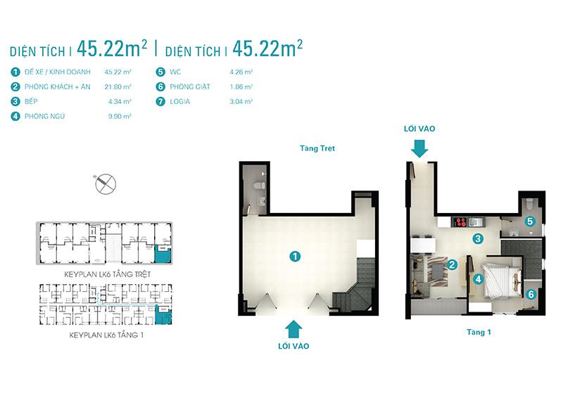 Thiết kế căn hộ LK6