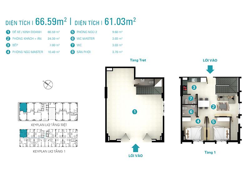 Thiết kế căn hộ LK2