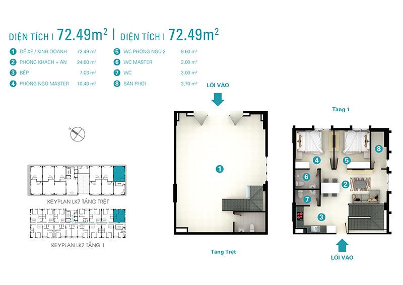 Thiết kế căn hộ LK7