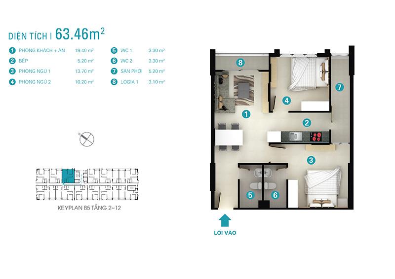 Thiết kế căn hộ B5