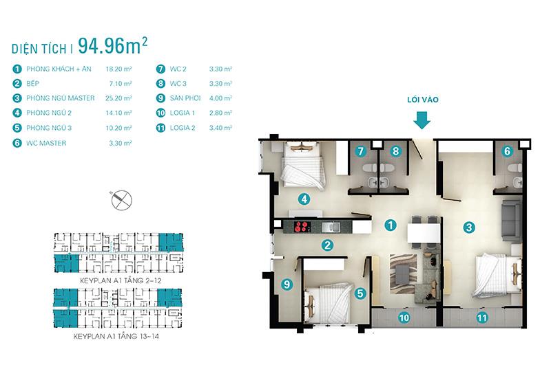 Thiết kế căn hộ A1