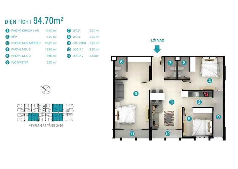 Thiết kế căn hộ A2