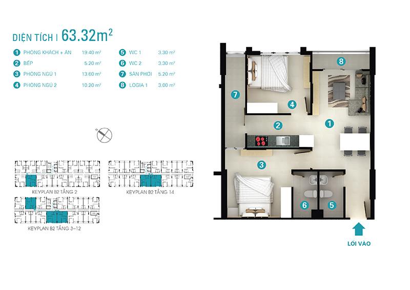 Thiết kế căn hộ B2