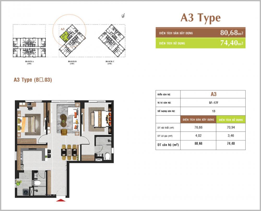 Thiết kế căn hộ A3