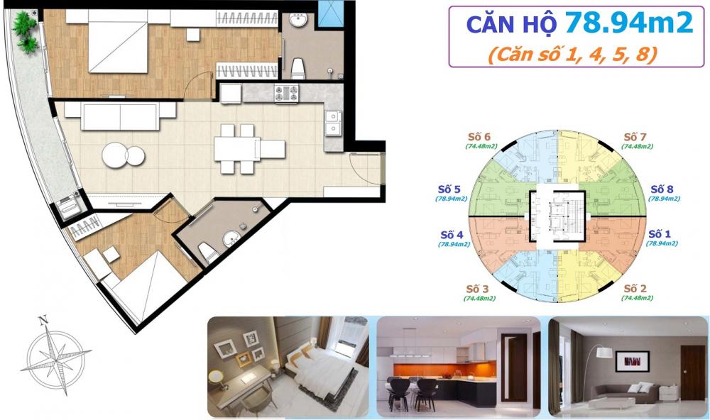 Thiết kế căn hộ 01, 04, 05, 08