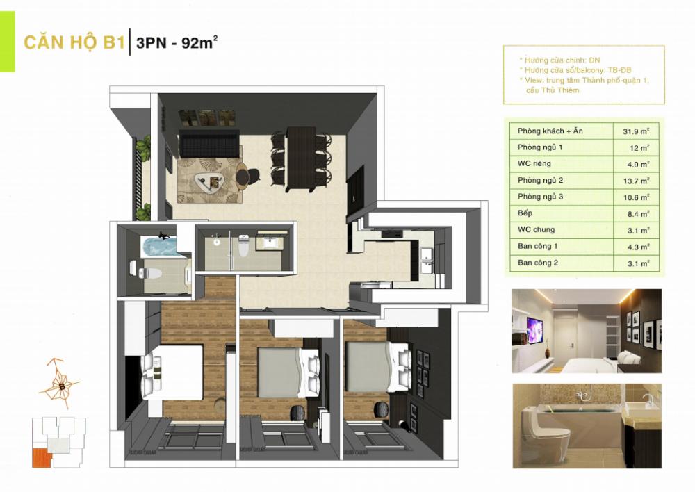 Thiết kế căn hộ B1