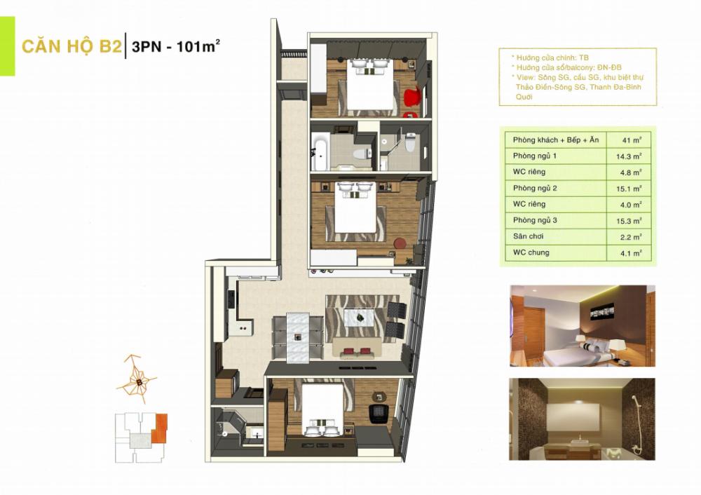 Thiết kế căn hộ B2