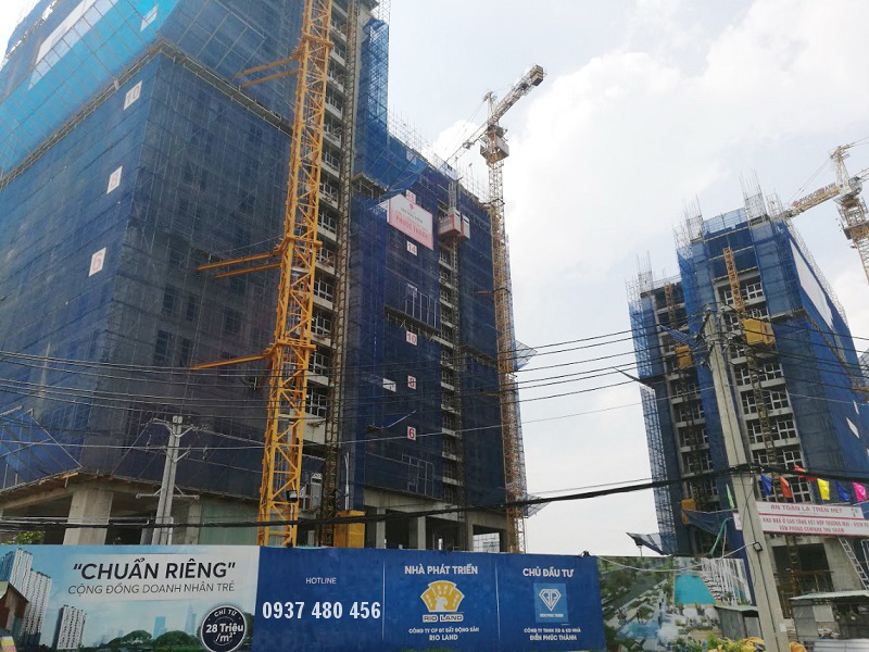 Dự án đã đổ bê tông tầng 13-14