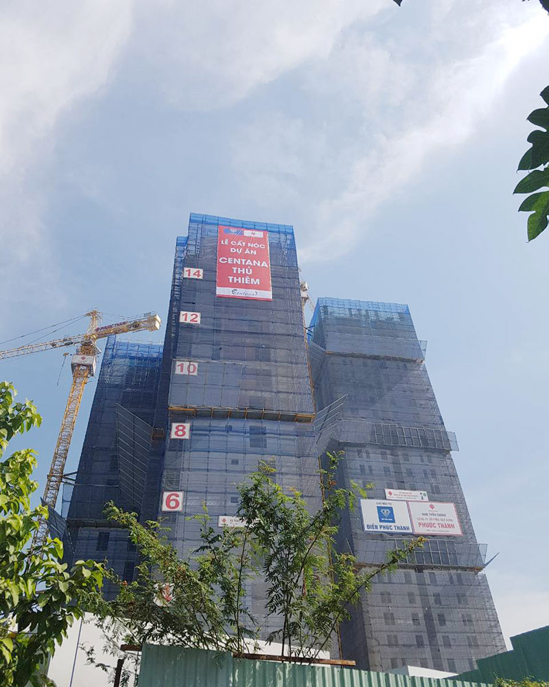 Tháp A đã cất nóc