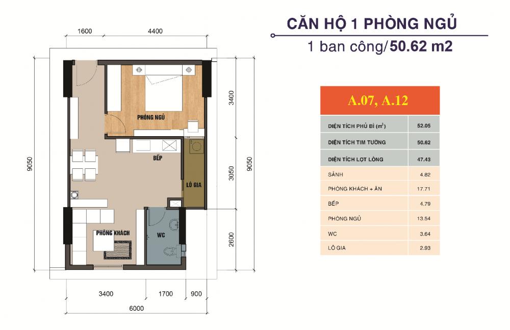 Thiết kế căn hộ A07, A12