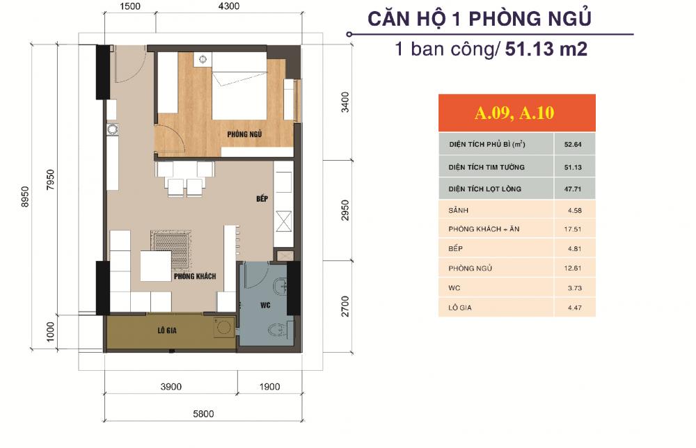 Thiết kế căn hộ A09, A10