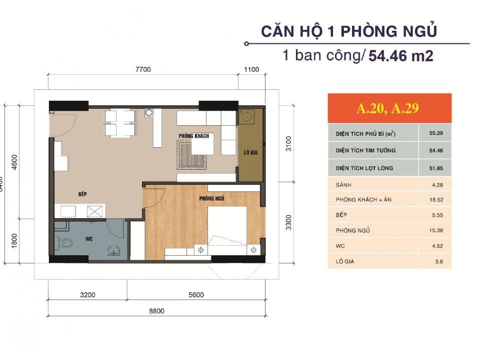 Thiết kế căn hộ A20, A29