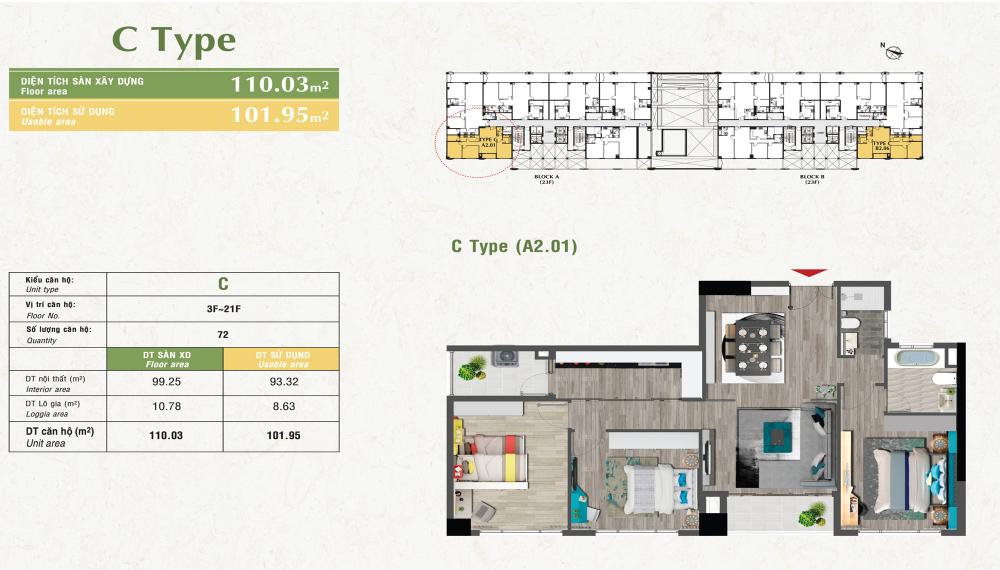 Thiết kế căn hộ C