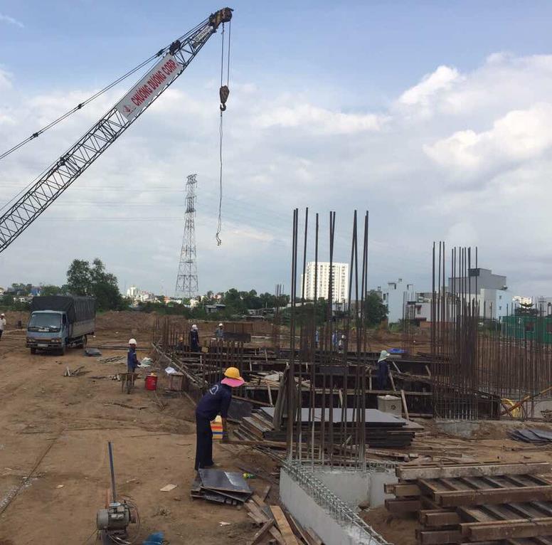 Block B và A1 đang thi công tầng trệt