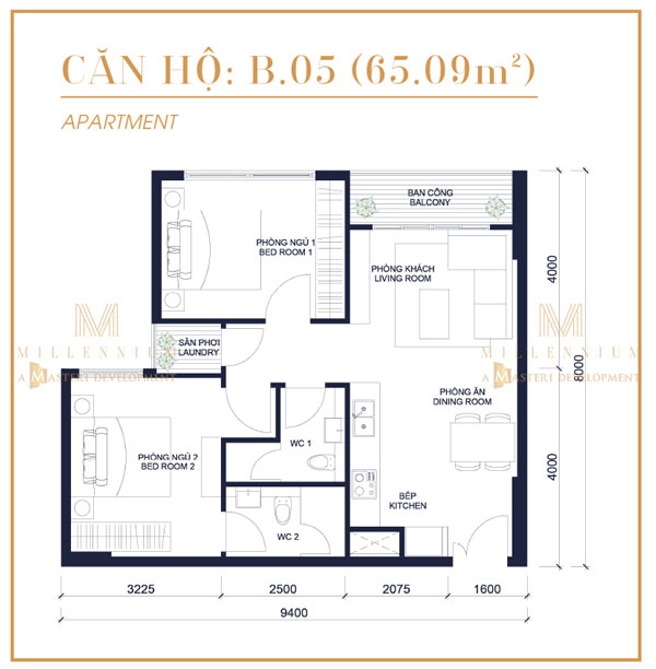 Thiết kế căn hộ B5