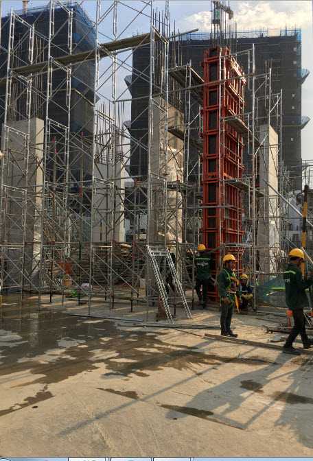 Dự án đang đổ sàn tầng 1