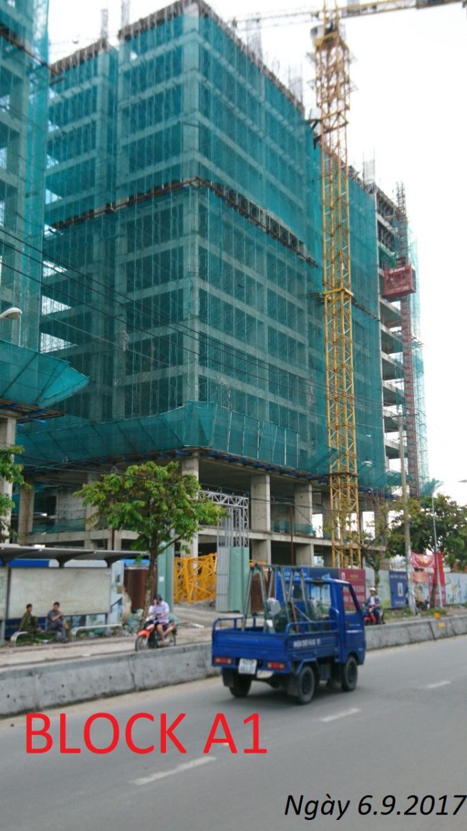 Block A1 đang thi công sàn tầng 15 chuẩn bị lên sàn tầng 16