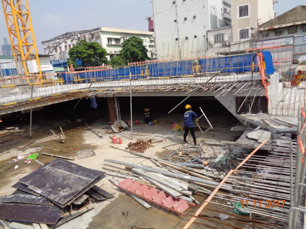 Dự án đang thi công mặt sàn tầng 1