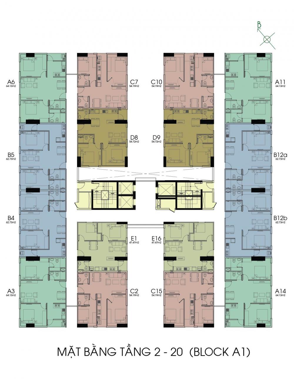 Tầng 2-20 (Block A1)