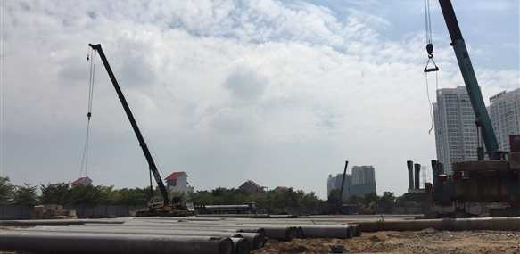 Dự án đang san lấp mặt bằng