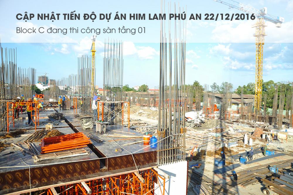 Block C đang thi công sàn tầng 1