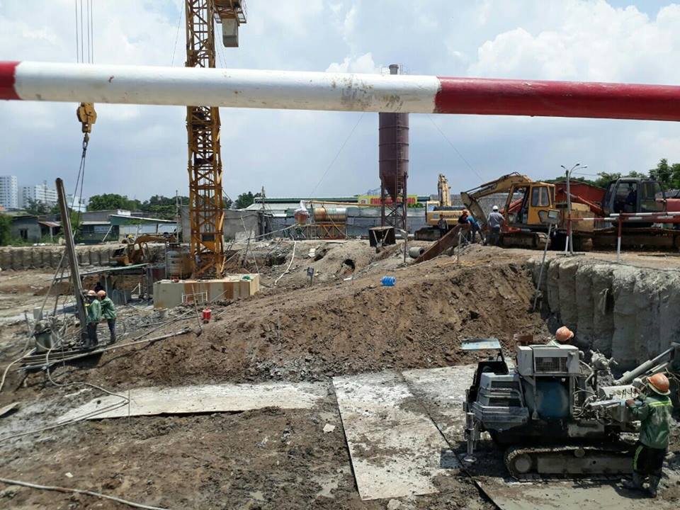 Dự án đang thi công móng