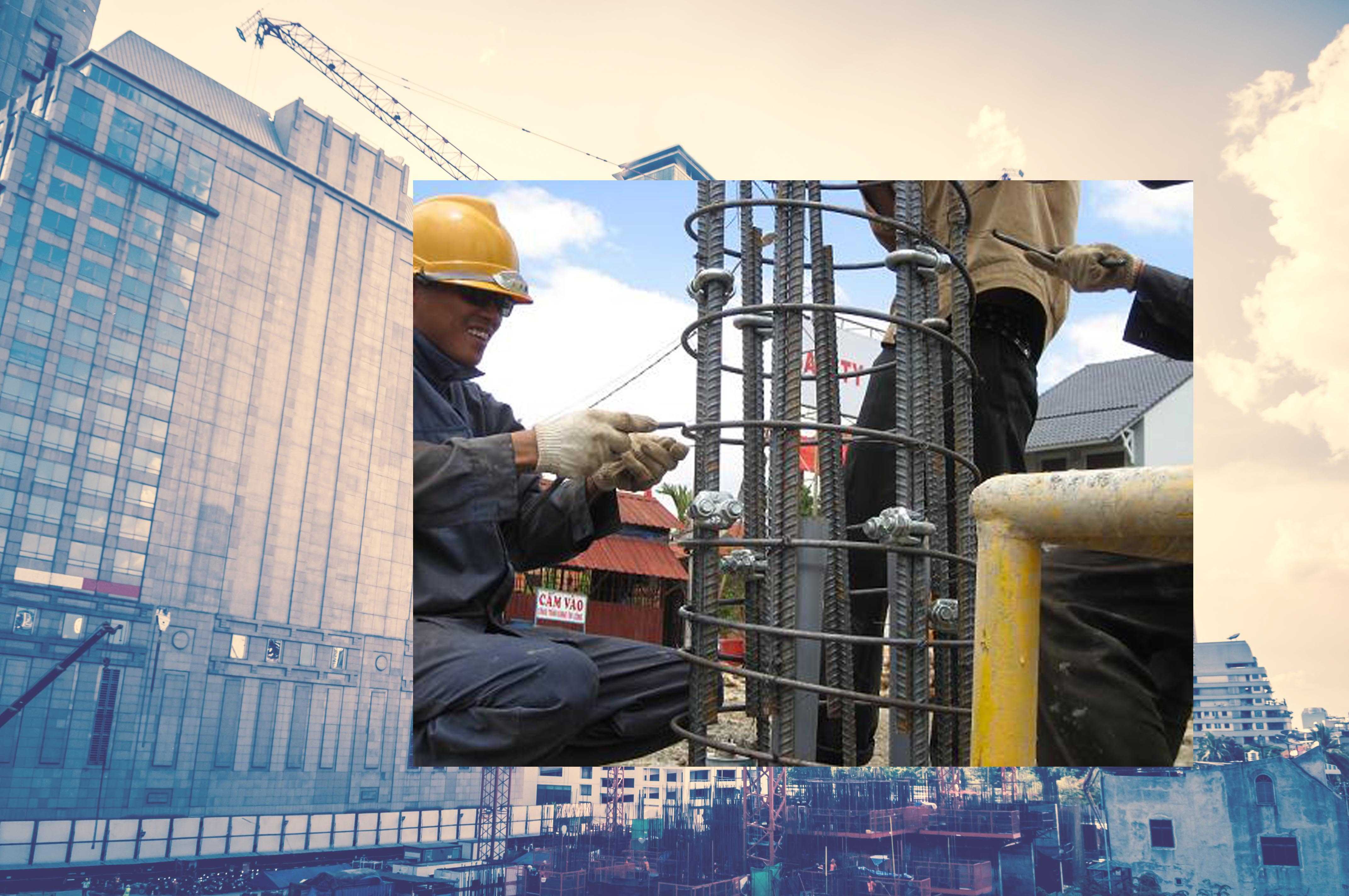 Nhà thầu móng cọc Delta tiến hành ép cọc