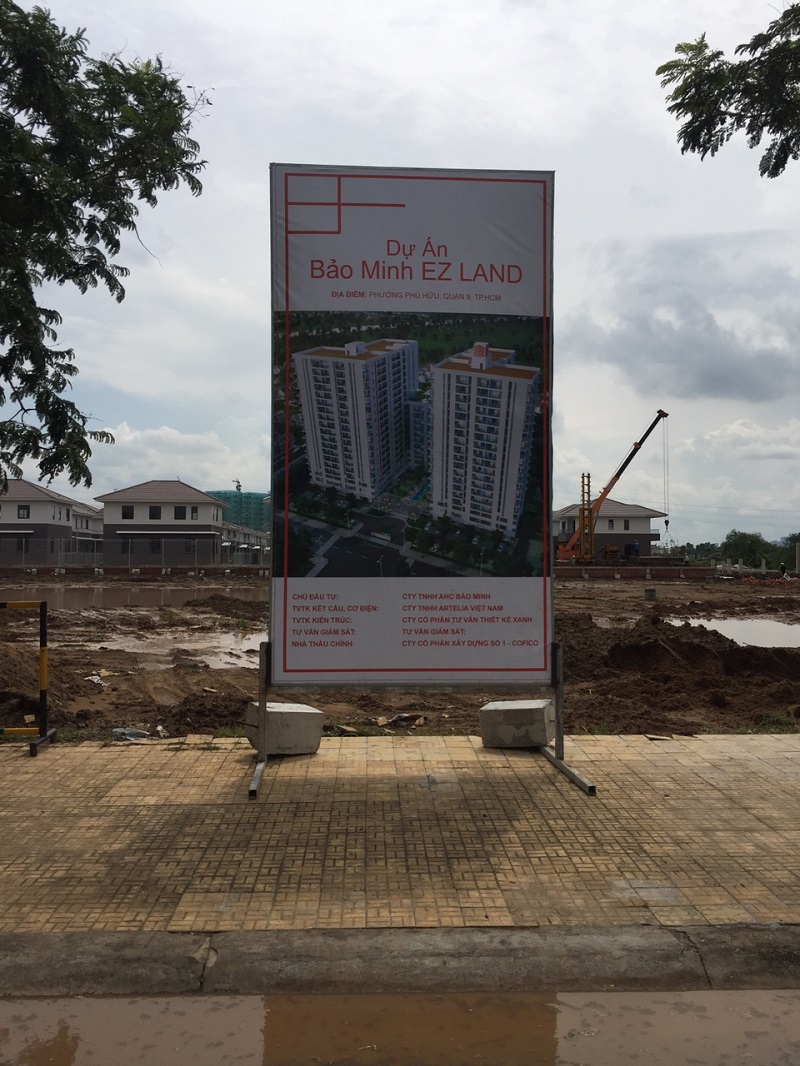 Dự án đang thi công mặt bằng