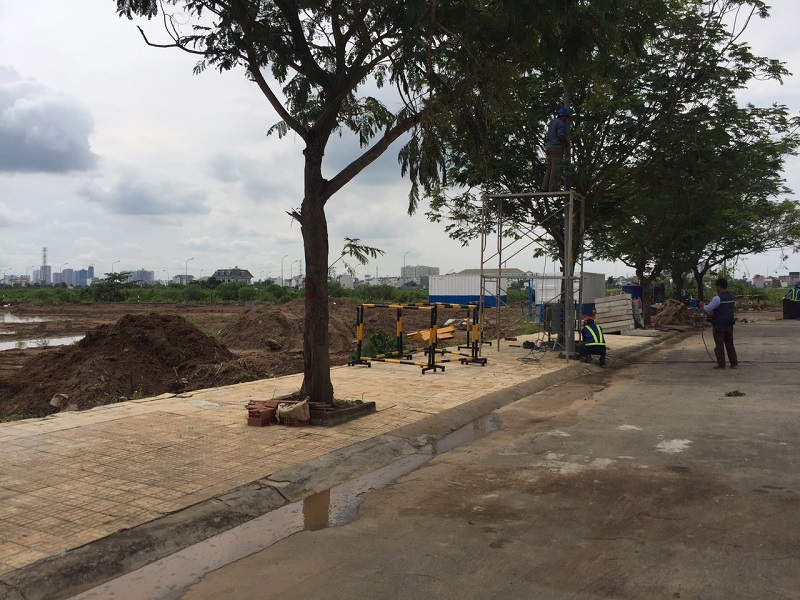 Dự án đang thi công mặt bằng