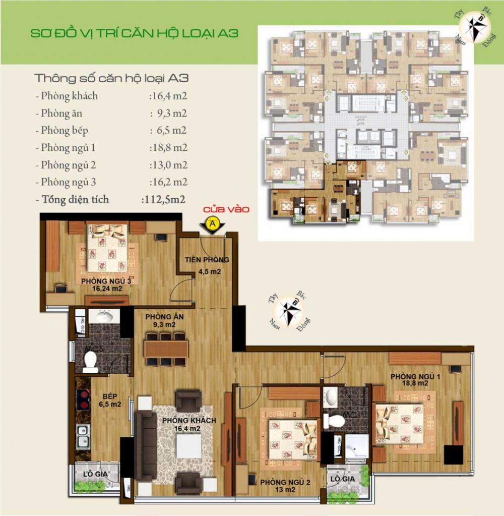 Thiết kế căn hộ loại A3