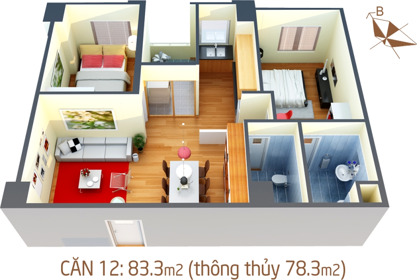 Thiết kế căn hộ 12