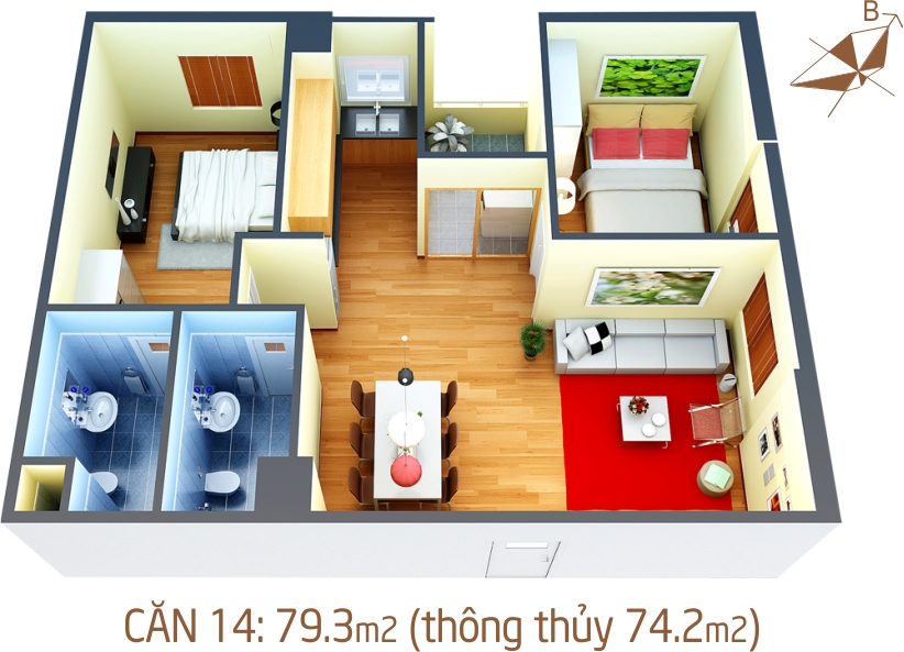 Thiết kế căn hộ 14