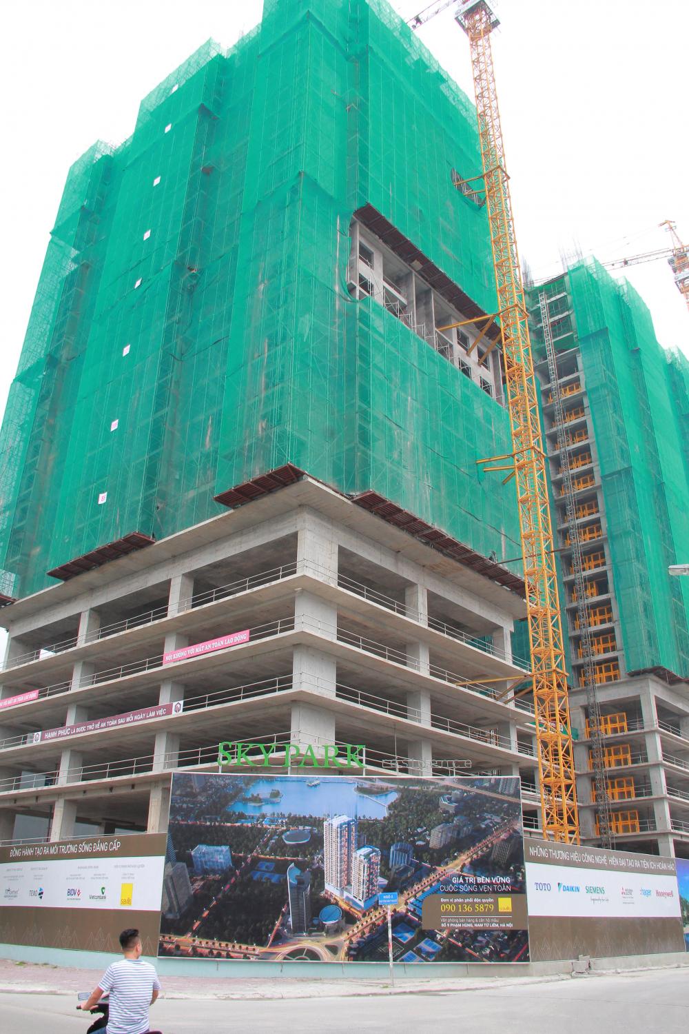 Dự án đang thi công tới mặt sàn tầng 23